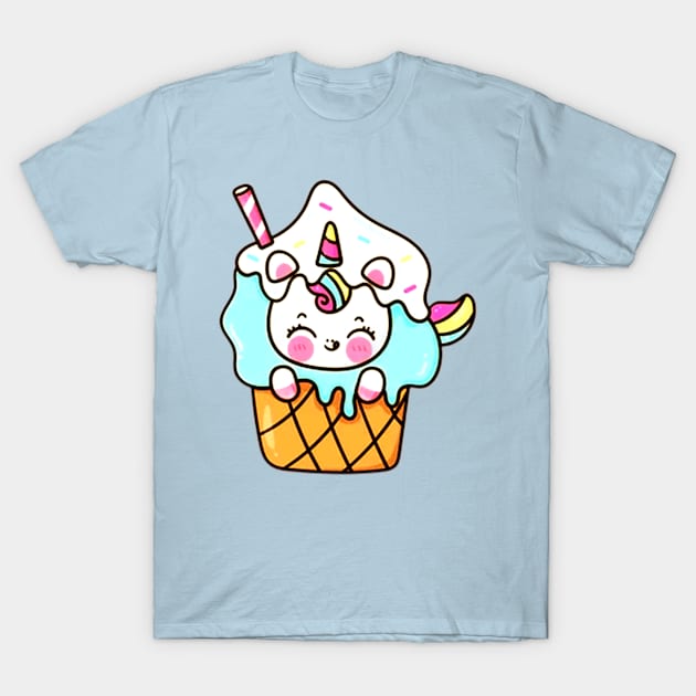 Cup Cake Unicorn T-Shirt by Sugarori